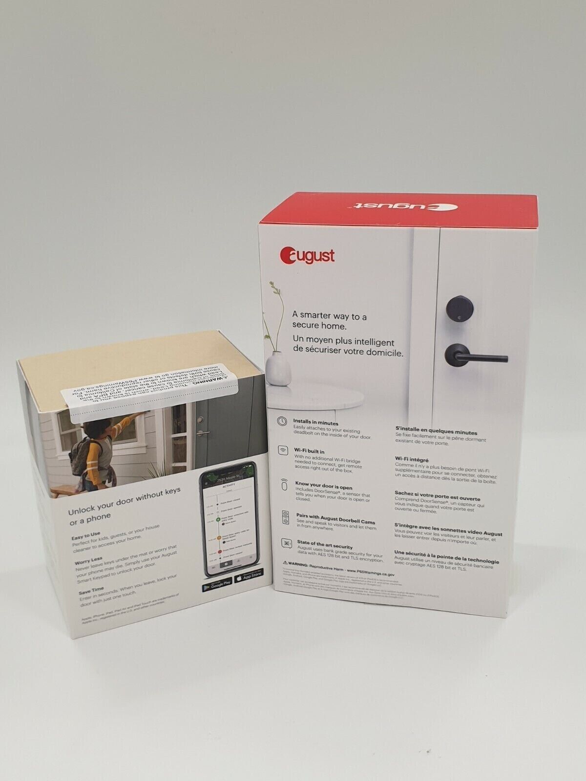 August Wi-Fi Smart Lock & Keypad Bundle 4th Gen Keyless Door Built-In WIFI BLACK