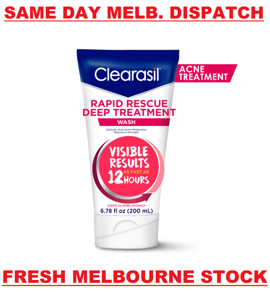 Clearasil Rapid Rescue Deep Treatment - Salicylic Acid 2% Acne Face Wash 200mL
