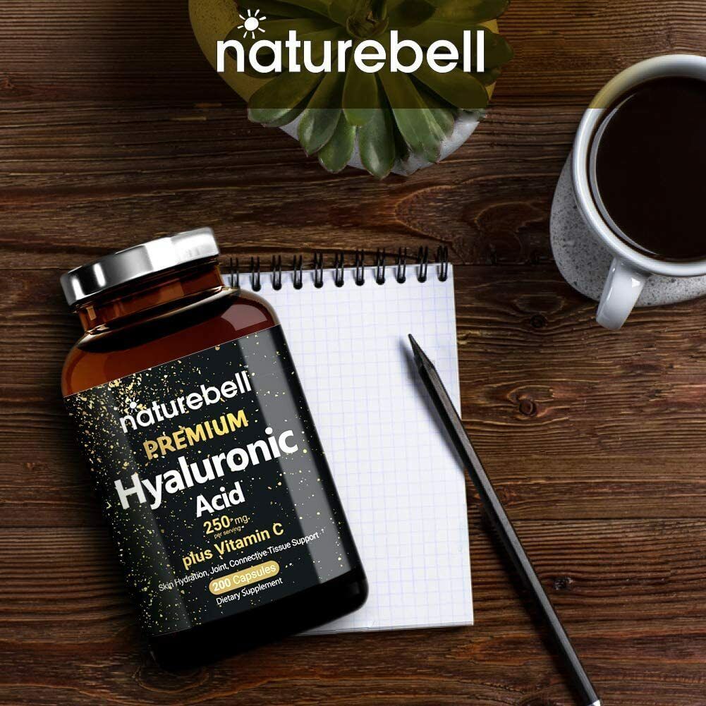 NatureBell Hyaluronic Acid 250mg + Vitamin C 25mg 200 Caps - FREE EXPRESS POST