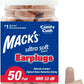 Macks Mack's Ultra Soft Foam Earplugs 50 Pair - NRR 33dB Highest Protection
