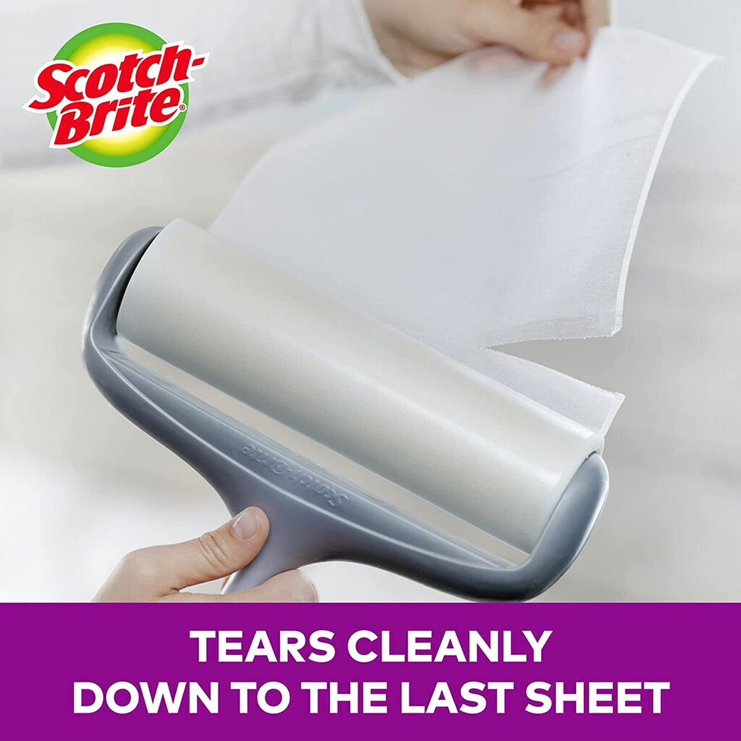 Scotch Brite Extra Sticky LARGE Surface Pet Hair Roller Fluff Remover 60 Sheets