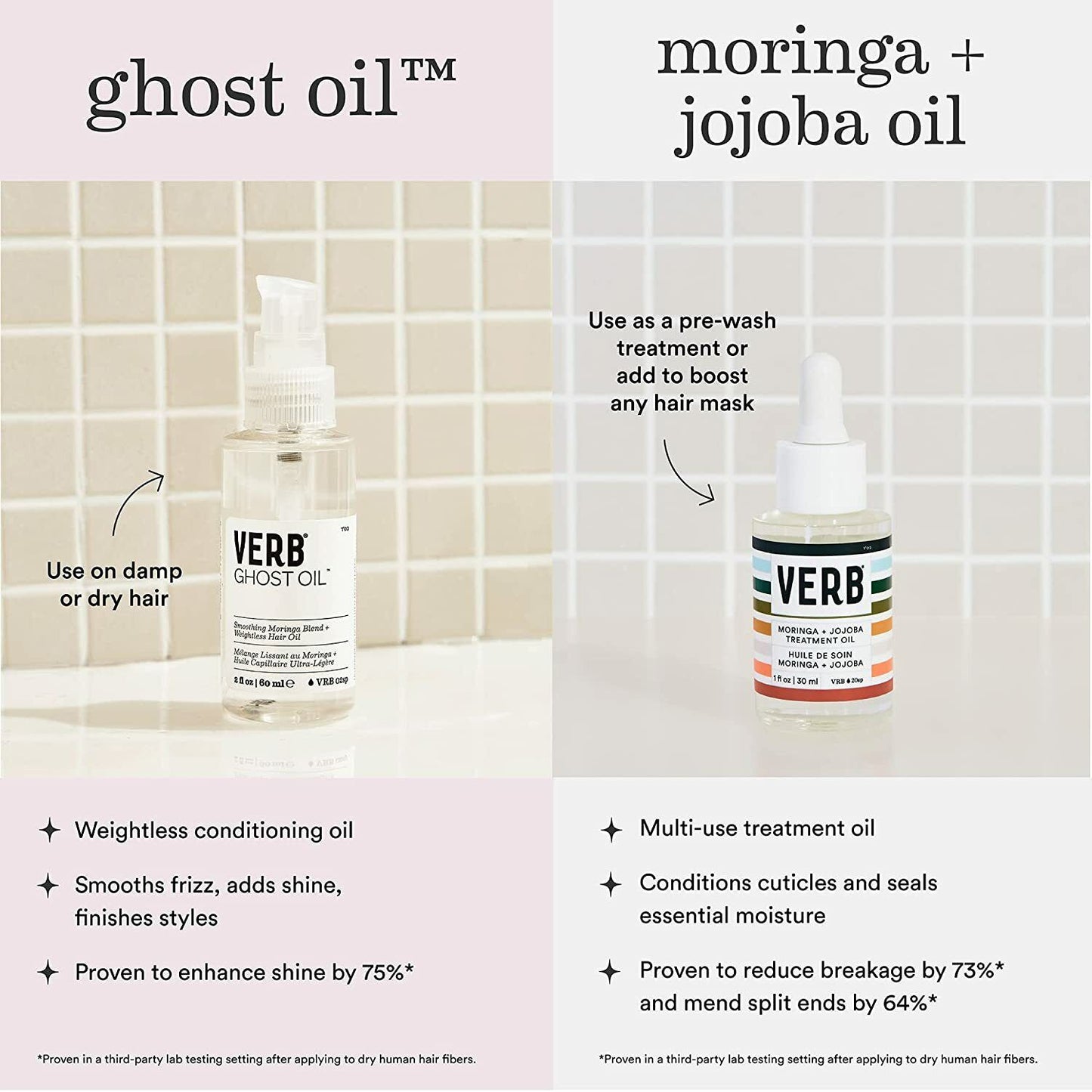 VERB Ghost Oil - Revitalizing Hair Treatment with Moringa & Argan Oil 60mL NEW