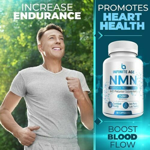 NMN Nicotinamide Mononucleotide 250mg 60 Caps POWERFUL NAD+ BOOSTER ANTI-AGING!