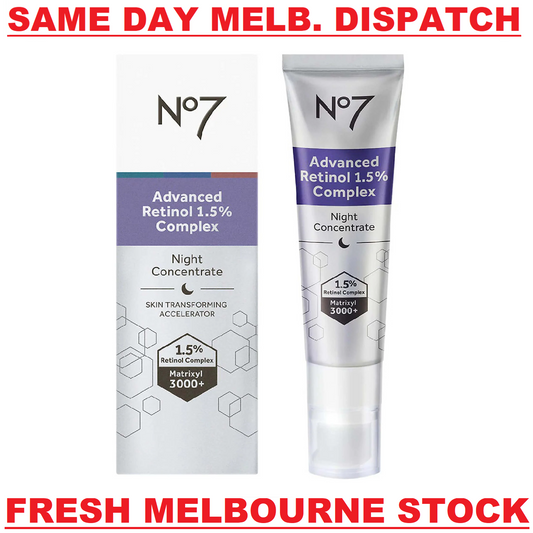 Boots No7 Advanced Retinol 1.5% Complex Night Concentrate Anti Aging Cream 30mL