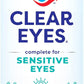 Clear Eyes Lubricant Sensitive Eye Drops - Gentle Relief Redness Dry Itchy 15mL