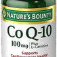 NATURE'S BOUNTY CoQ10 100mg + L-Carnitine 20mg Support Heart Health 60 Soft Gels