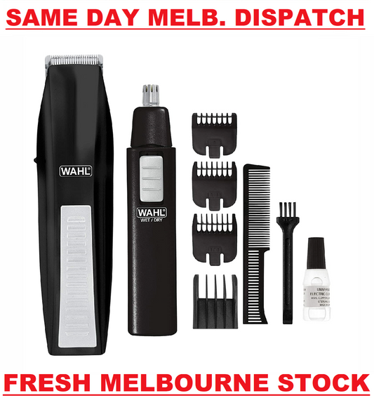 WAHL Beard Battery Shaver + Bonus Nose Ear Trimmer - Cordless Hair Grooming Kit