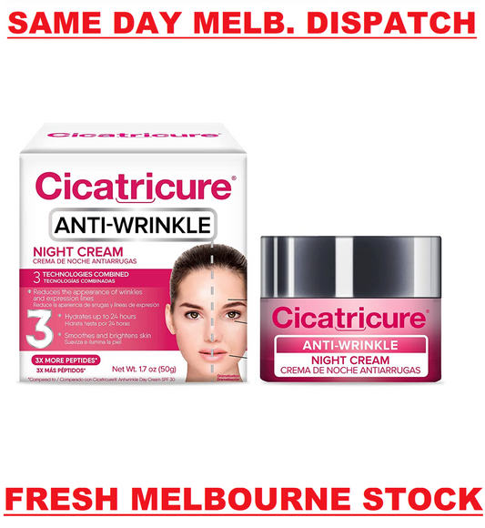 Cicatricure Anti Wrinkle Night Cream Anti Aging RETINOL VITAMIN E & C - 50g NEW