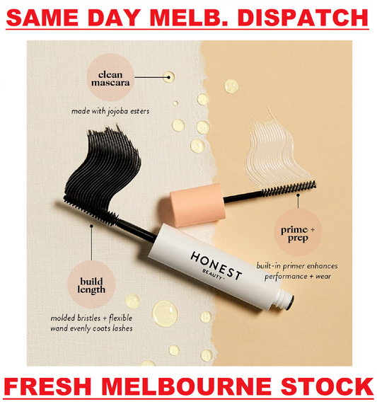Honest Beauty 2-in-1 Extreme Length Mascara (6mL) + Lash Primer (2mL) - BLACK