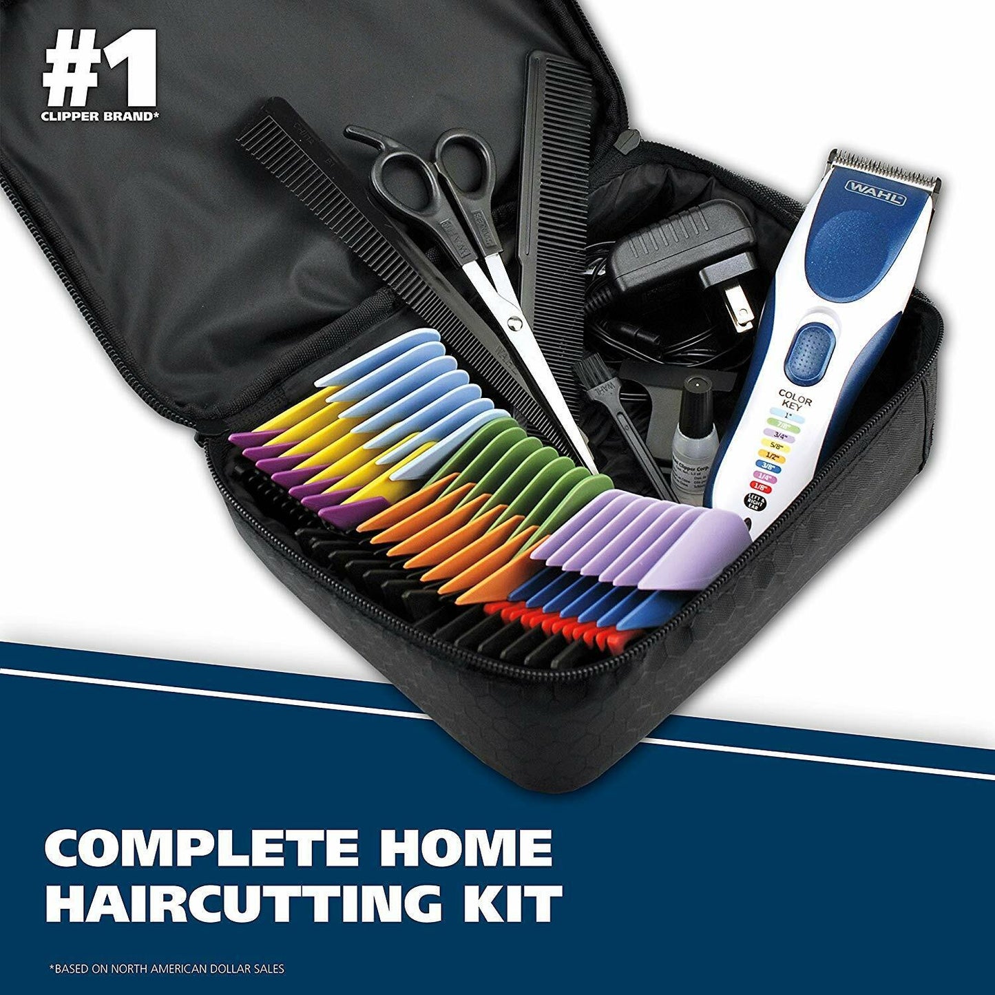 WAHL COLOURPRO Cordless Colour Coded Home Haircutting Kit Color Pro Clipper 9649
