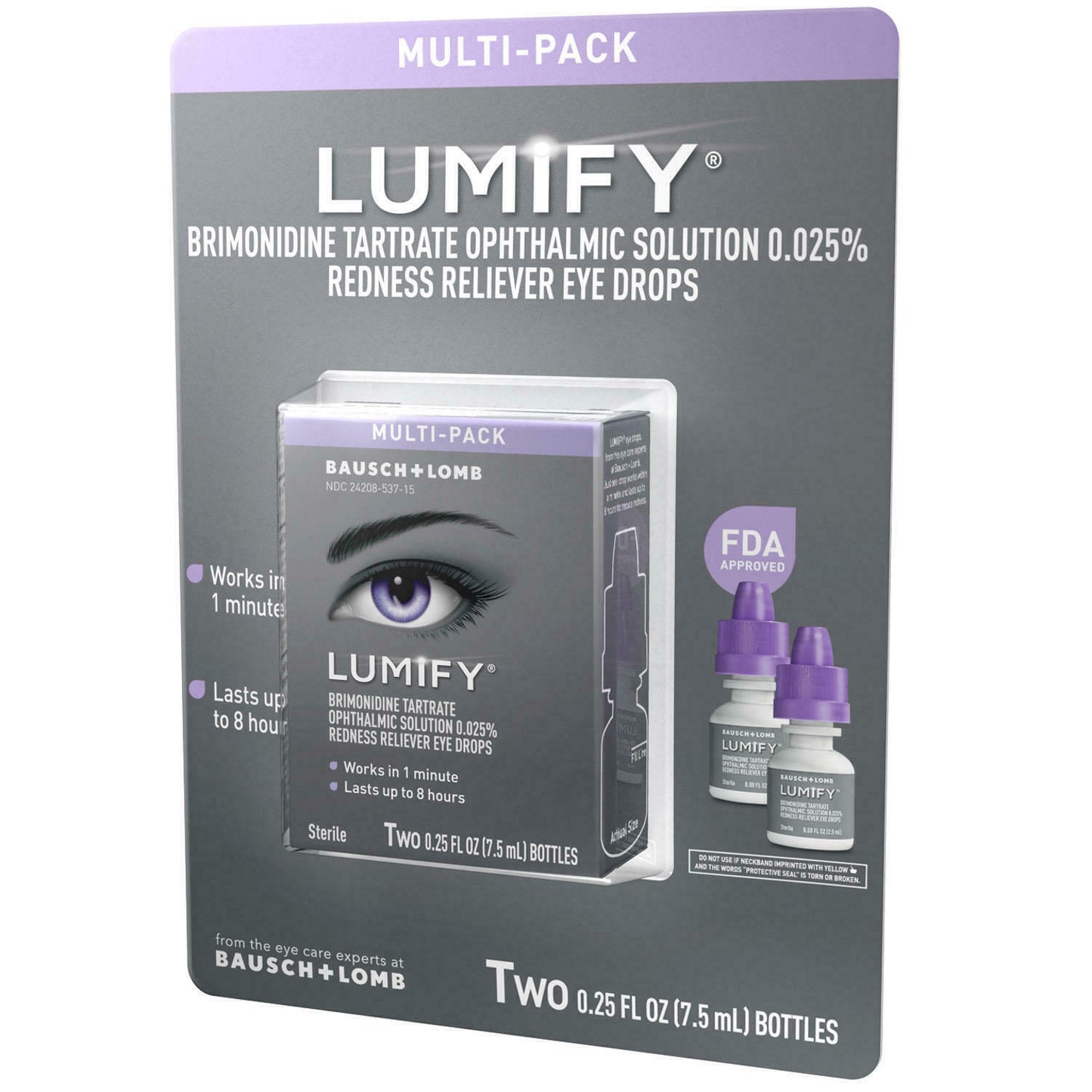 Lumify Redness Reliever Eye Drops, 7.5 ml x 2 Pack Exp 08/25 MELBOURNE stocks