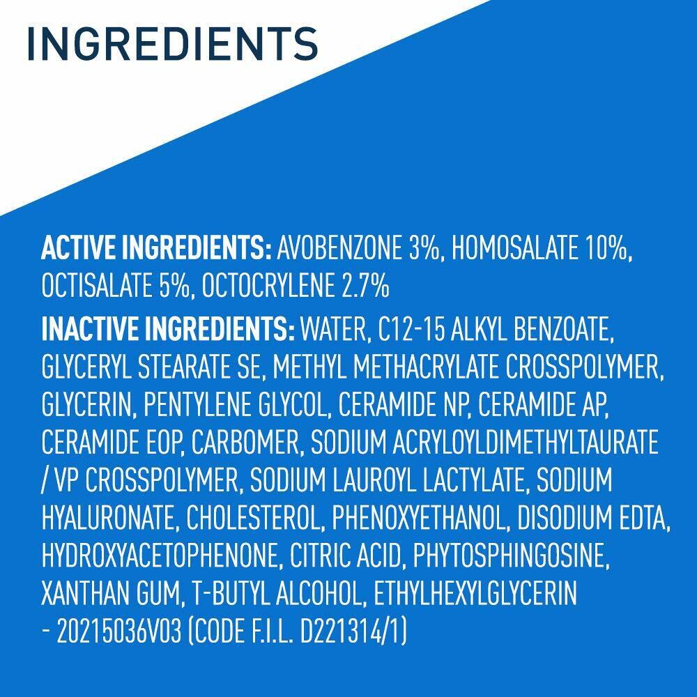 CeraVe AM Ultra Light Moisturizing Lotion SPF30 Hyaluronic Acid Sunscreen 50 mL