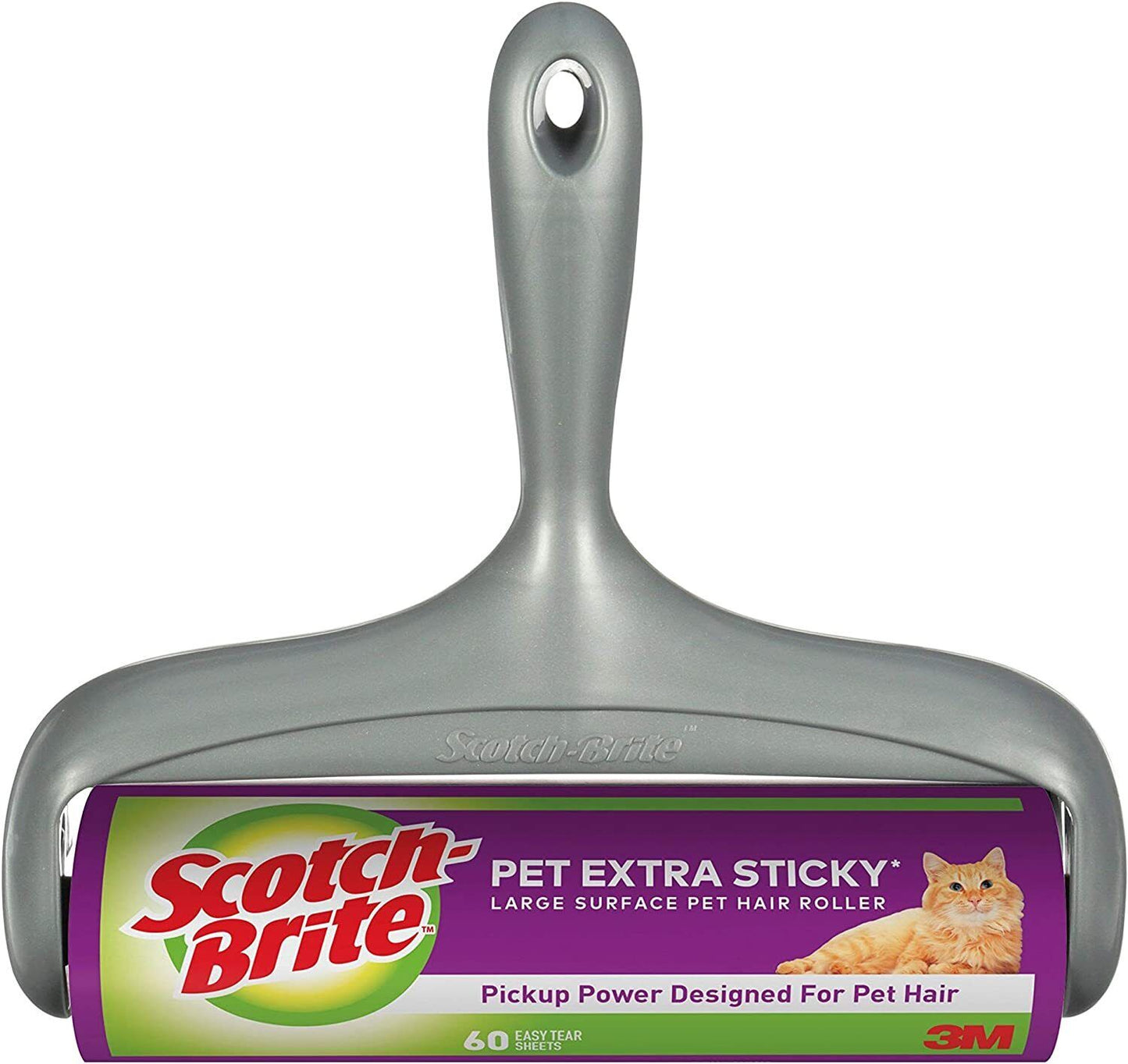 Scotch Brite Extra Sticky LARGE Surface Pet Hair Roller Fluff Remover 60 Sheets