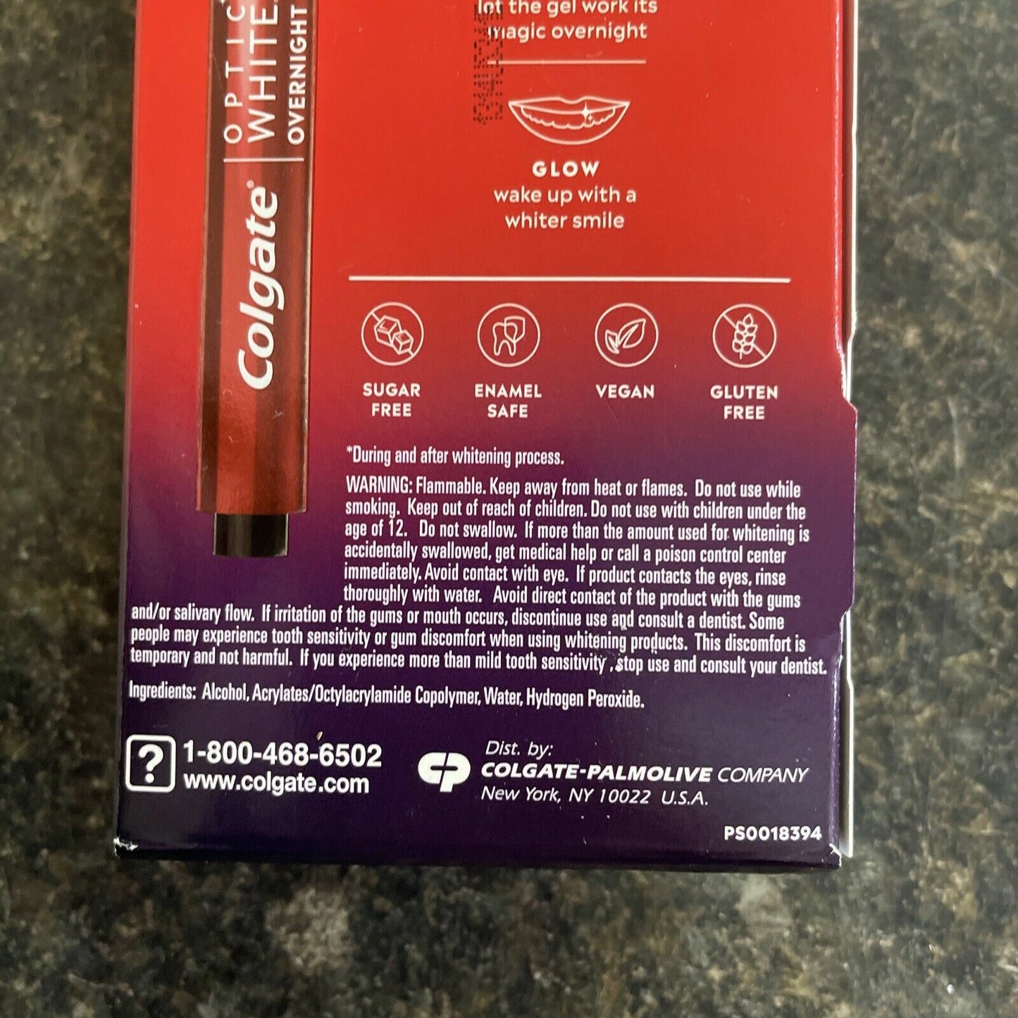 COLGATE Optic White Overnight Teeth Whitening Pen - 35 Treatments - USA VERSION