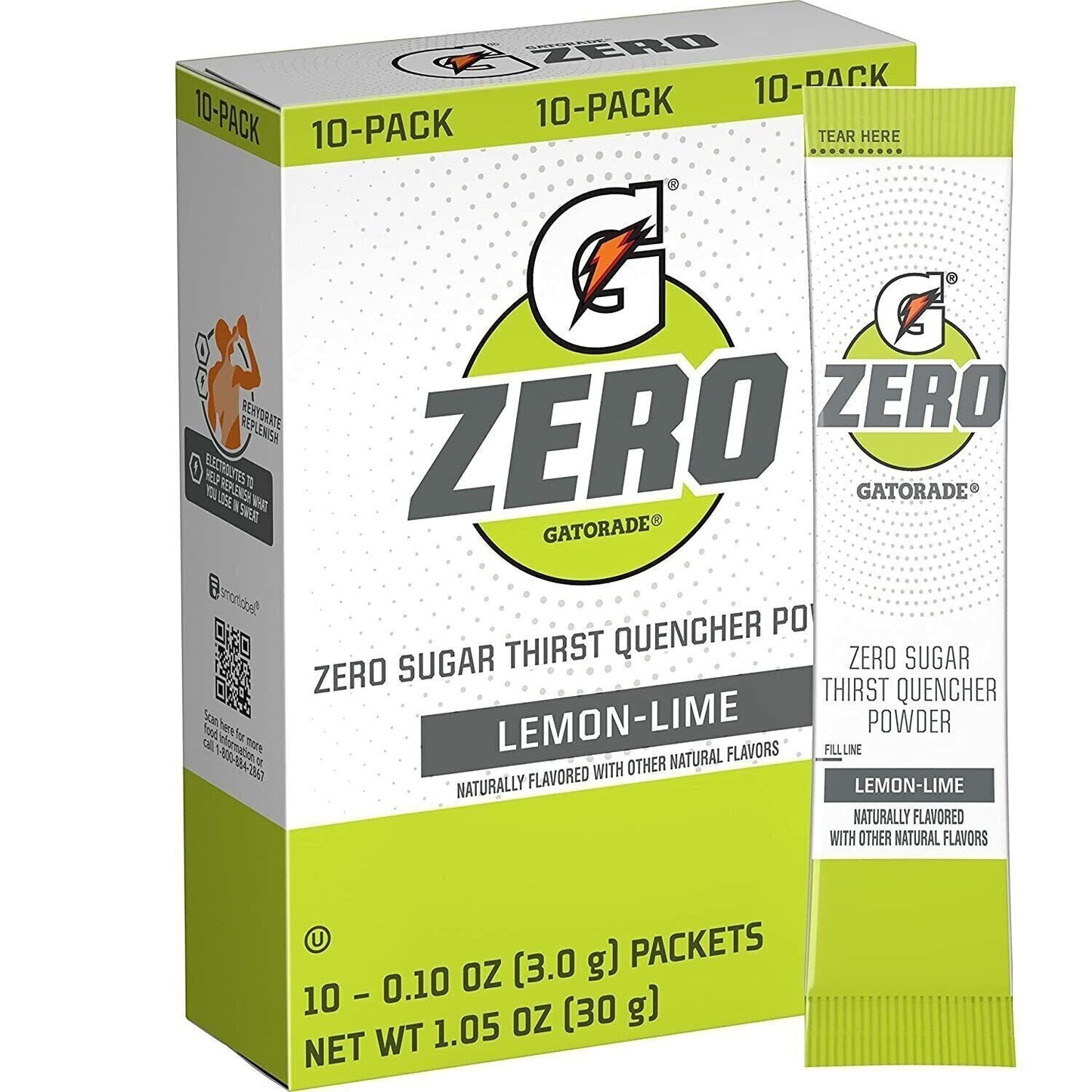 Gatorade Zero Sports Drink Powder - 10 Servings - Sugar Free - 6 Flavour Choices