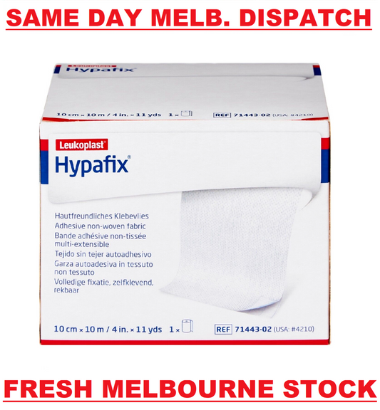 Hypafix Self Adhesive Dressing Retention Tape (10cm x 10m) Strong & Easy Removal