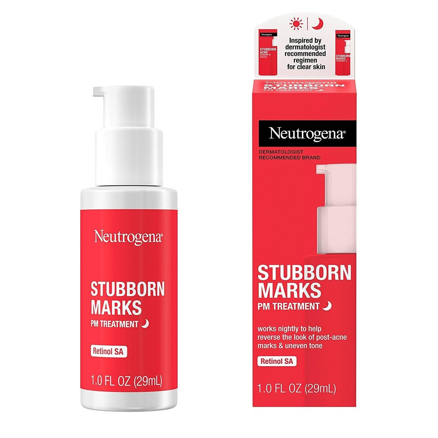 Neutrogena Stubborn Marks PM Treatment NIGHT Skin Care Acne Tone Retinol SA 29ml