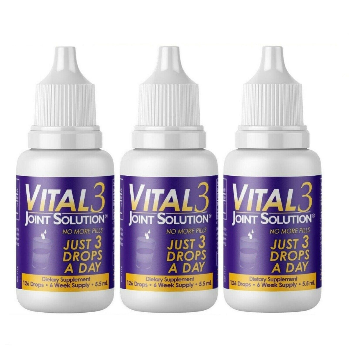 Vital 3 Joint Solution - TRIPLE PACK 126 Doses - TYPE 2 COLLAGEN Joint Comfort!