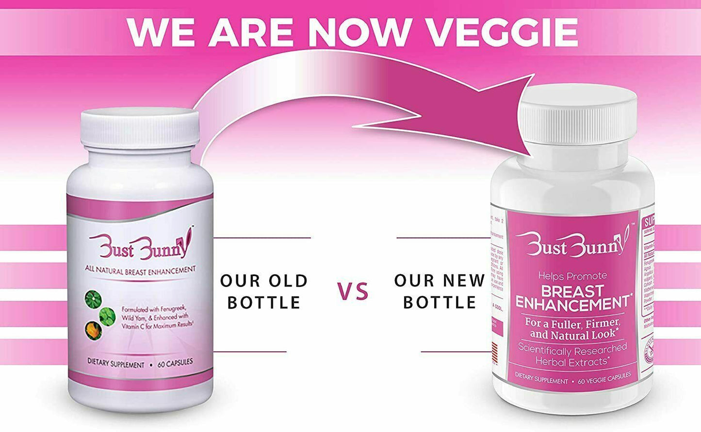 HERBAL BREAST ENLARGEMENT PILLS Natural Enhancement Growth Formula Supplement Bust Bunny BustBunny