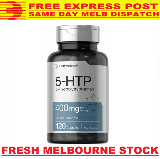5-HTP 400mg Serve EXTRA STRENGTH Serotonin Sleep Stress Anxiety HORBAACH 120 Cap