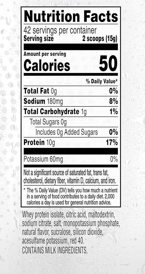 Gatorade ZERO with Protein Sports Drink Powder GLACIER FREEZE 630g (42 Servings)