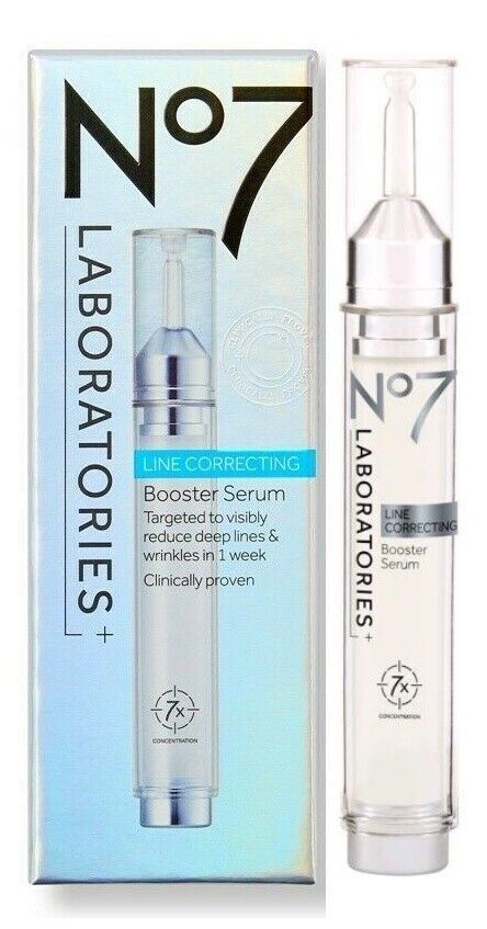 Boots No7 Laboratories LINE CORRECTING ANTI AGING Booster Serum 15mL - BRAND NEW