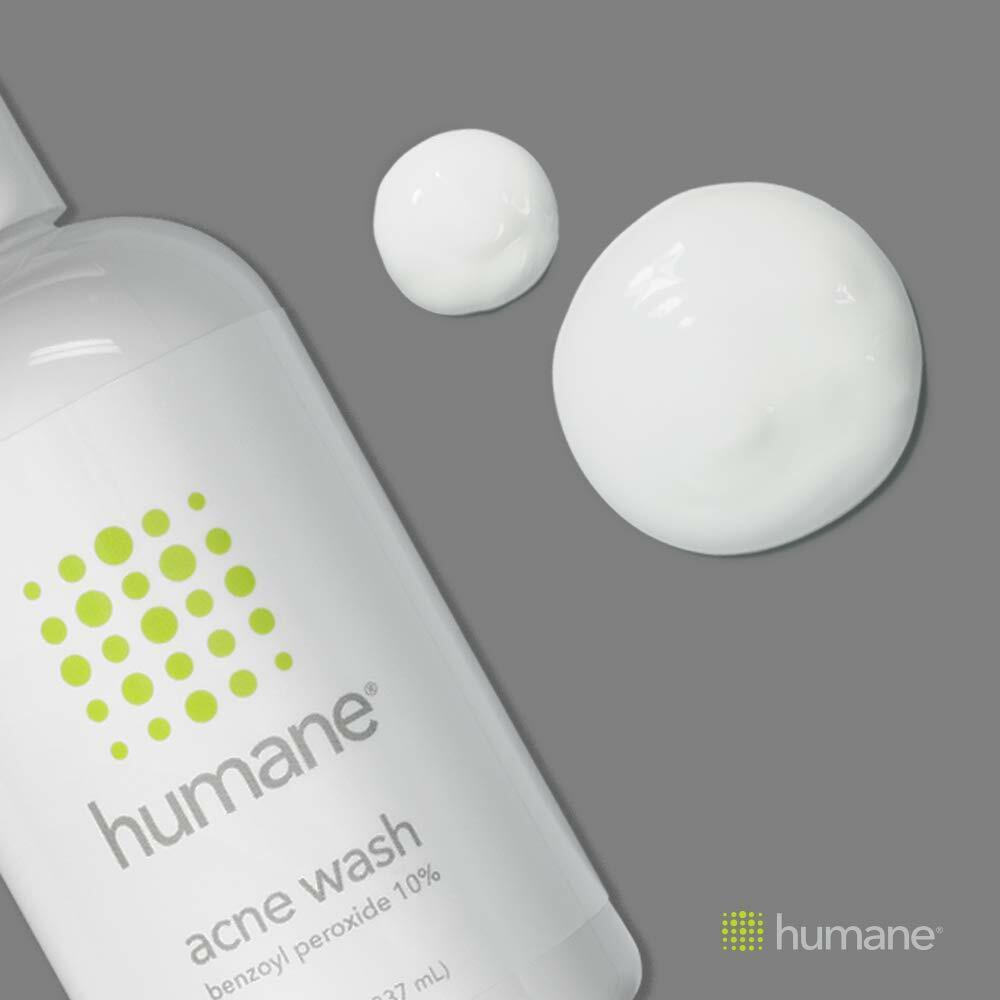 Humane Face & Body Acne Wash Benzoyl Peroxide 10% Skin Care Vegan - 237ml - NEW