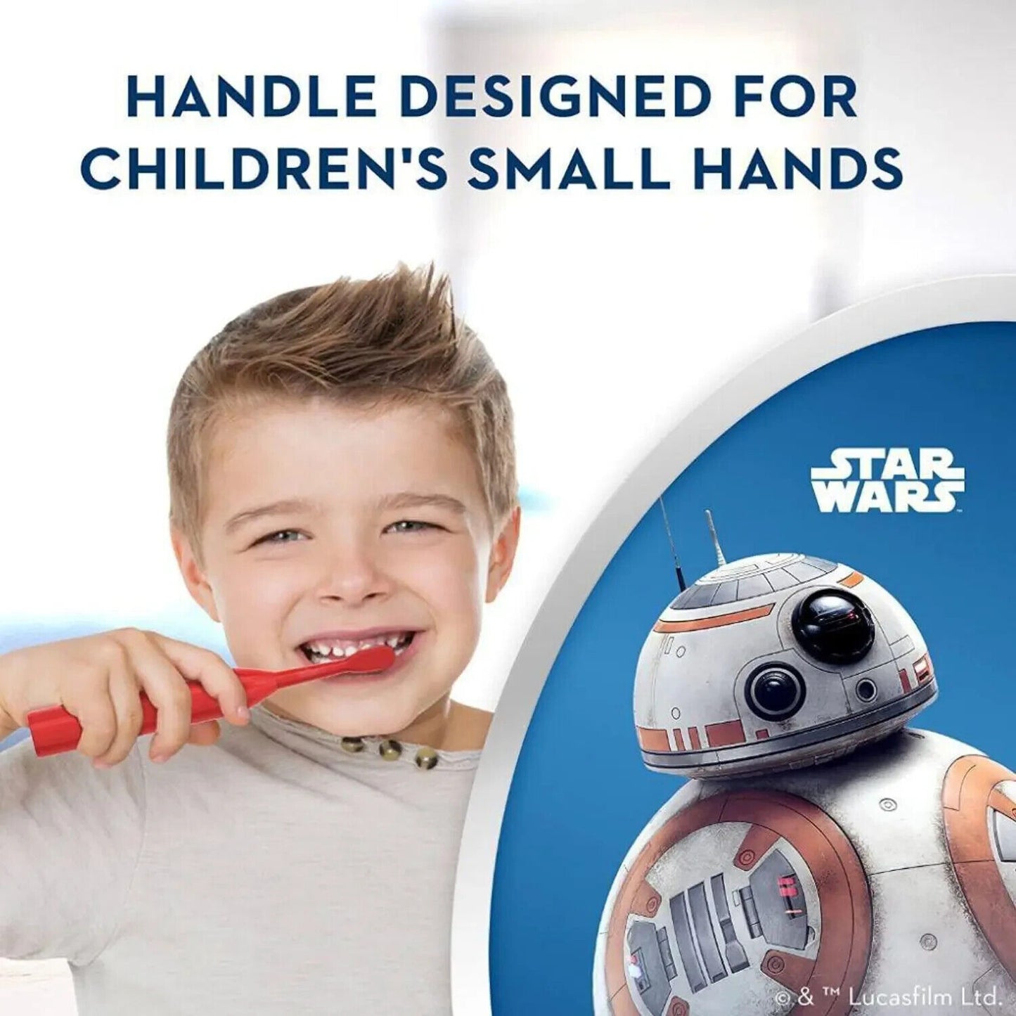Oral-B Kids - Battery Power Toothbrush - Soft 3+ Years - Star Wars BB8 BB-8