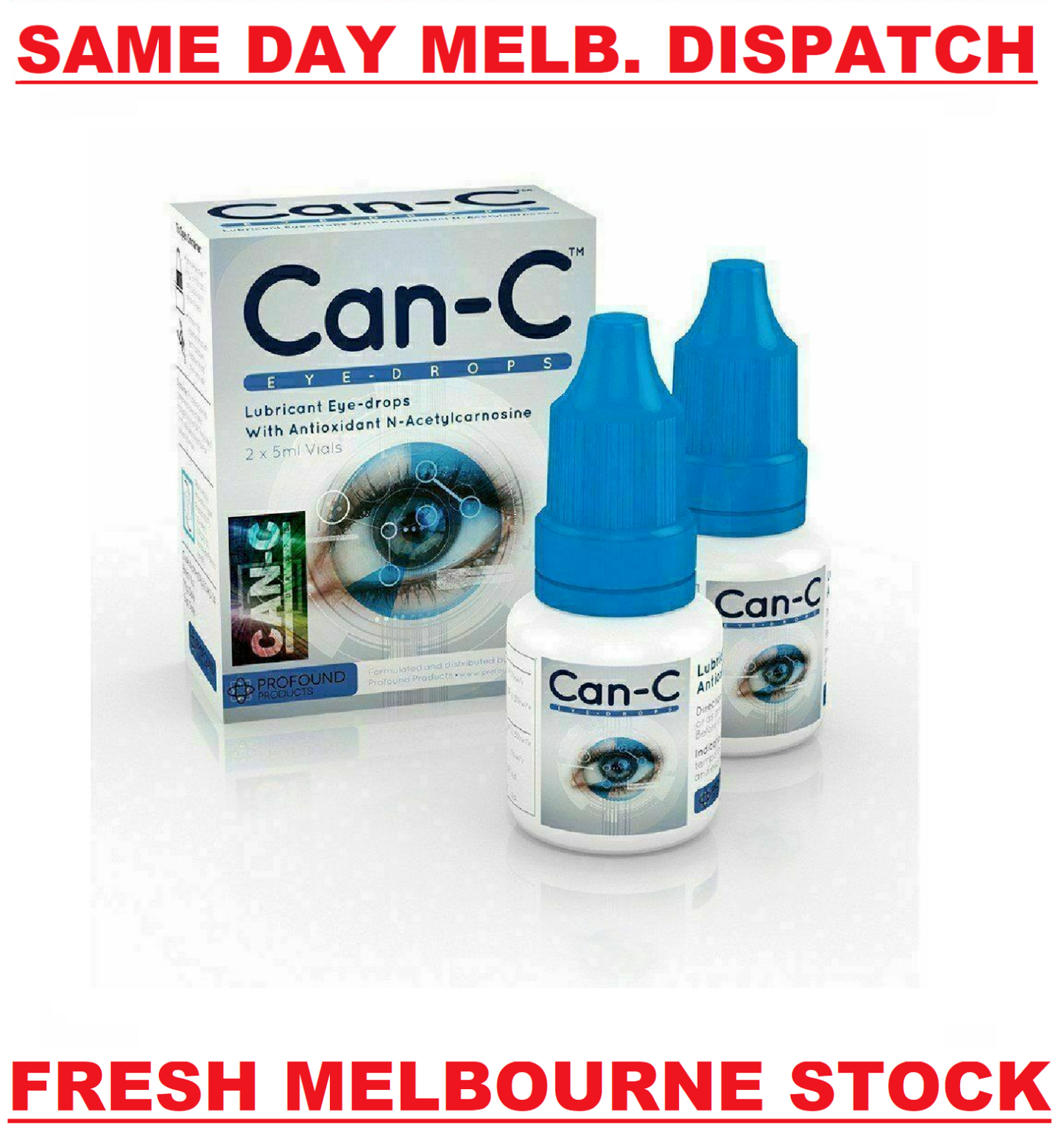CAN-C Eye Drops Cataract Lubricant with Antioxident N-Acetylcarnosine - 2 x 5mL