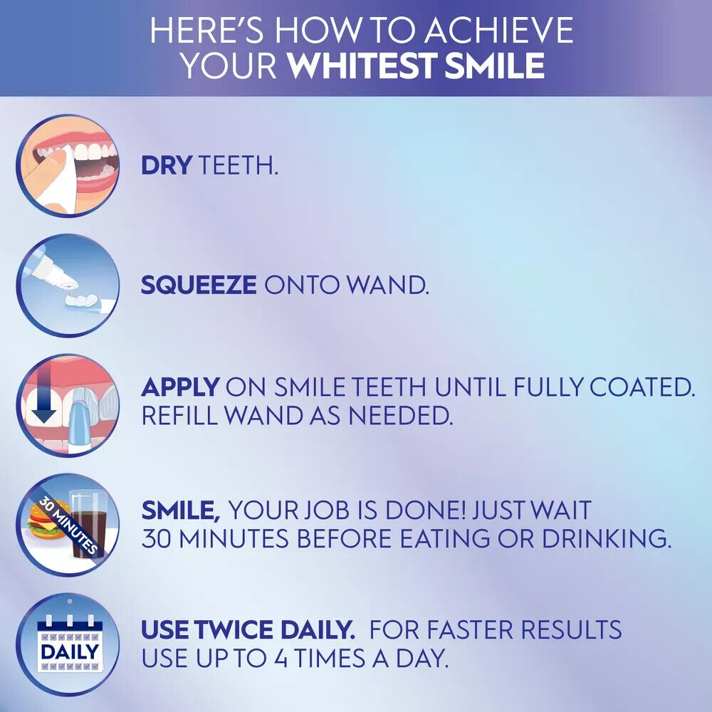 Crest 3D White Daily Teeth Whitening Serum Advanced Enamel Dental Treatment 18g
