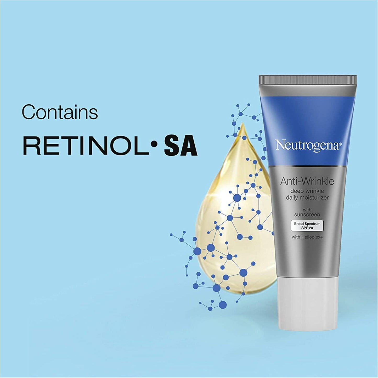 Neutrogena Anti Wrinkle Deep Daily Moisturiser + Sunscreen SPF 20 Retinol SA 39g