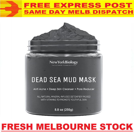 New York Biology DEAD SEA MUD MASK Exfoliate Cleanser 250g - FREE EXPRESS POST