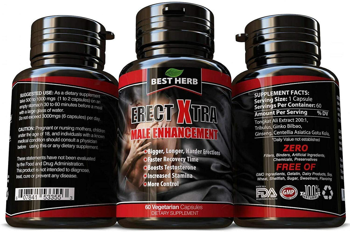 PENIS ENHANCEMENT PILLS - Naturally Increase Size Libido MAX STRENGTH 60 CAPS BH