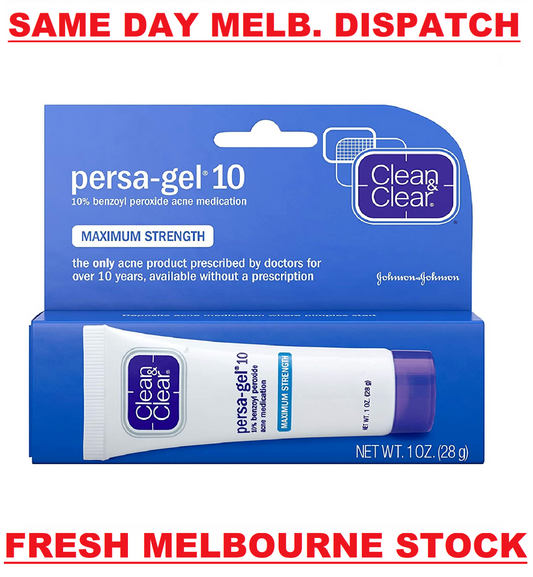 Clean & Clear Persa-Gel 10% Benzoyl Peroxide Maximum Strength Acne Treatment 28g
