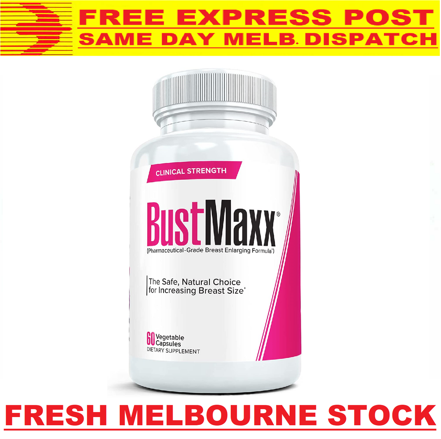 BUSTMAXX BREAST ENLARGEMENT PILLS Natural Supplement 60 Caps - FREE EXPRESS POST