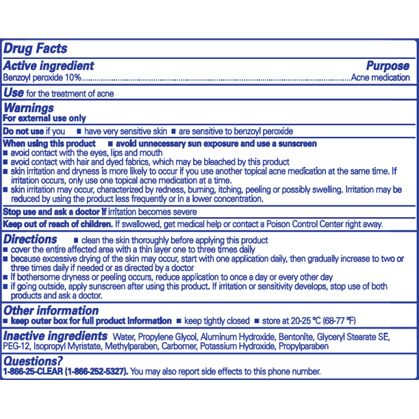 Clearasil Stubborn Acne 5-in-1 Spot Treatment Cream - 10% Benzoyl Peroxide 29g