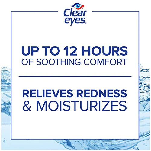 Clear Eyes Lubricant Maximum Strength Itchy Redness Dryness Eye Drops 15mL NEW