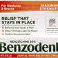 Benzodent Dental Pain Relieving Cream for Dentures and Braces 7g Tube MELB STOCK