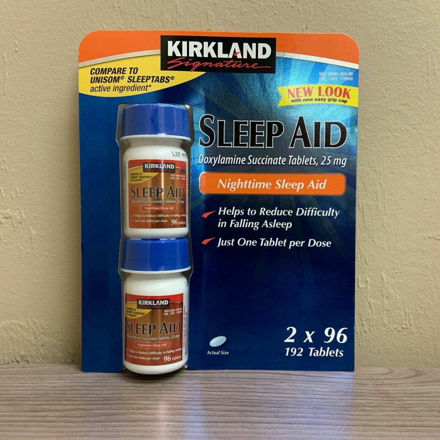 Kirkland night aid 25mg insomnia sleep supplement 192 tabs FRESH MELBOURNE STOCK