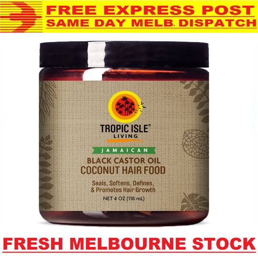 Tropic Isle Living Jamaican Black Castor Oil Coconut Hair Food FREE EXPRESS POST
