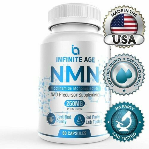 NMN Nicotinamide Mononucleotide 250mg 60 Caps POWERFUL NAD+ BOOSTER ANTI-AGING!
