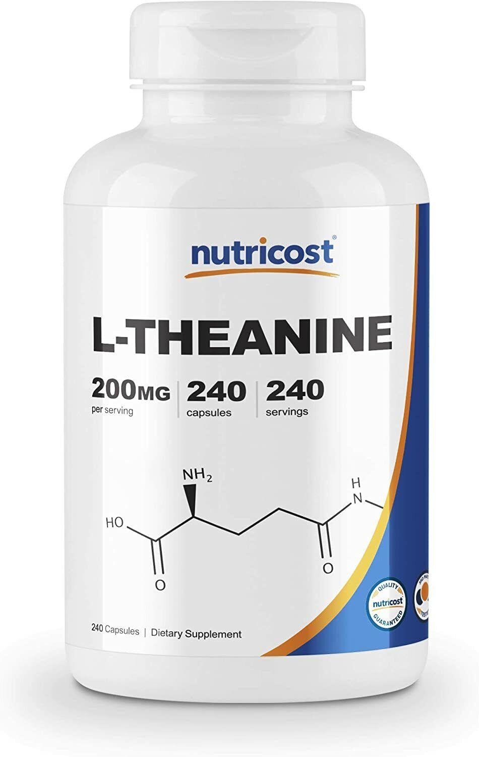 L-Theanine DOUBLE STRENGTH 200mg 240 Caps PREMIUM QUALITY - MELB STOCK FAST SHIP