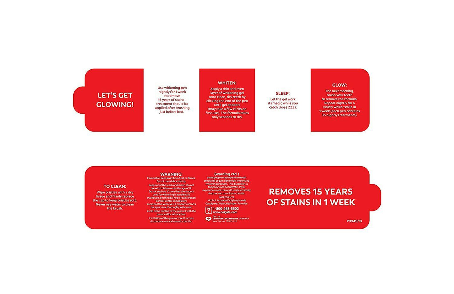 COLGATE Optic White Overnight Teeth Whitening Pen - 35 Treatments - USA VERSION