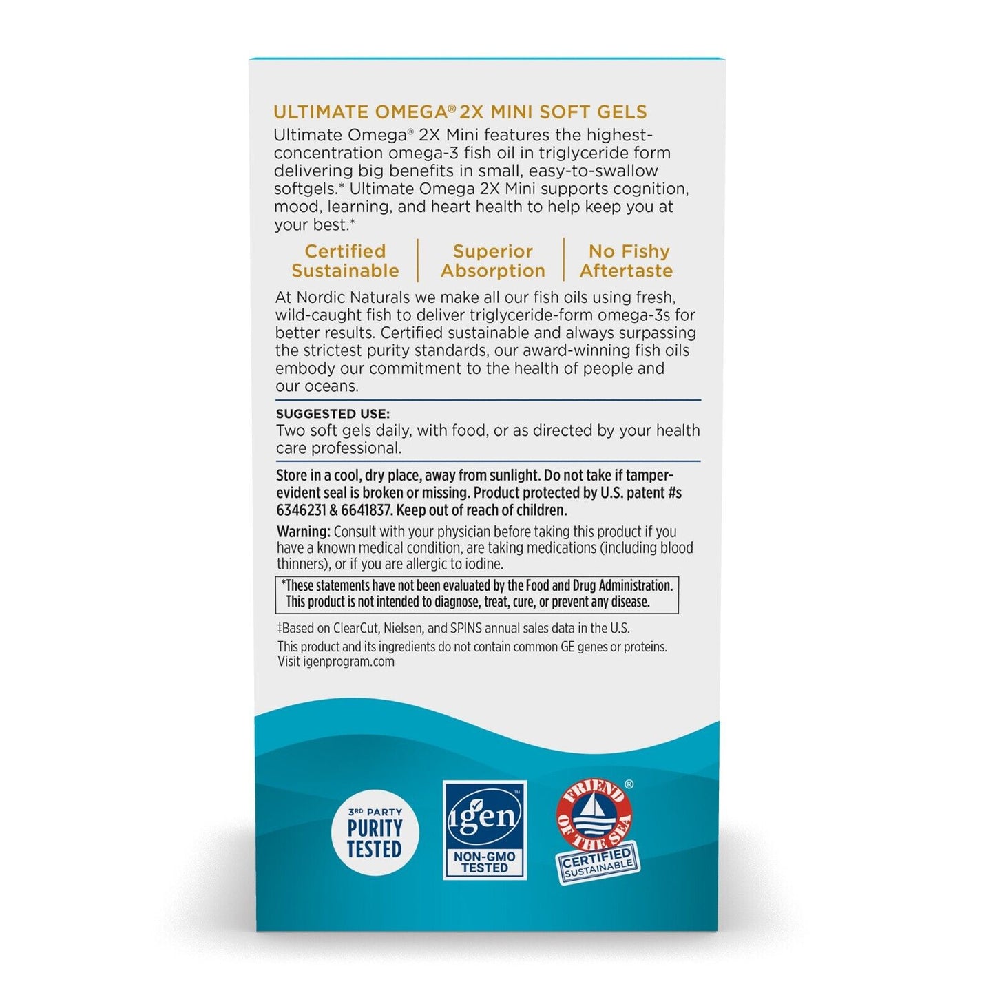 NORDIC NATURALS Ultimate Omega 2X Mini 1120mg EPA/DHA - 60 Soft Gels Strawberry