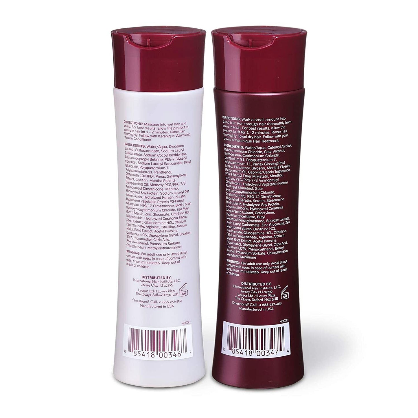KERANIQUE Scalp Stimulating Shampoo & Volumizing Keratin Conditioner Hair Growth