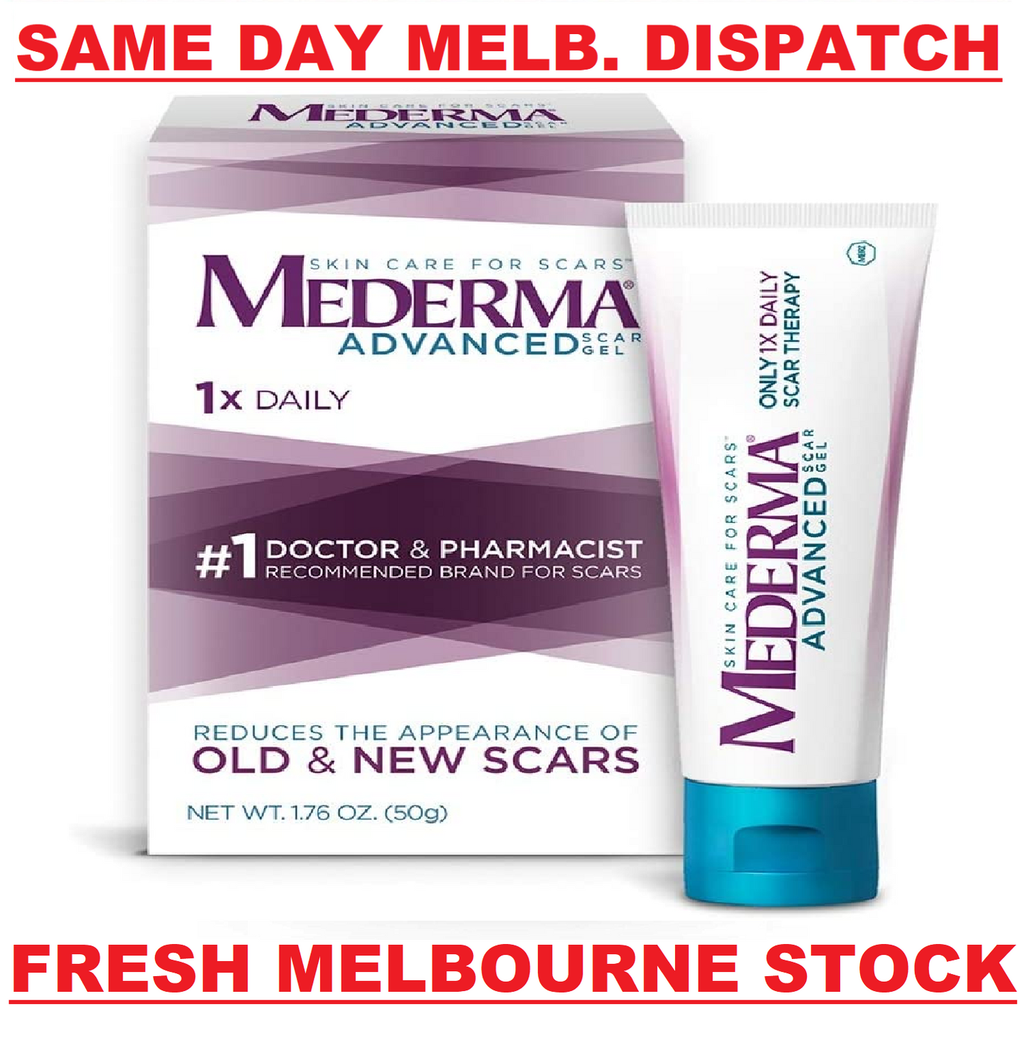 MEDERMA Advanced Scar Gel Cream Treatment 50g Skin Care Old & New Scars