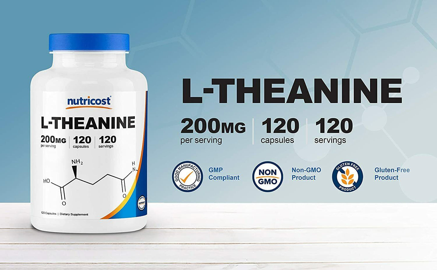 L-Theanine DOUBLE STRENGTH 200mg 120 Caps PREMIUM QUALITY - MELB STOCK FAST SHIP