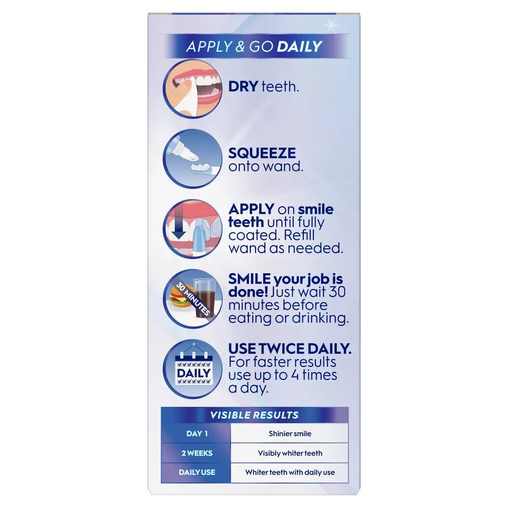 Crest 3D White Daily Teeth Whitening Serum Advanced Enamel Dental Treatment 18g