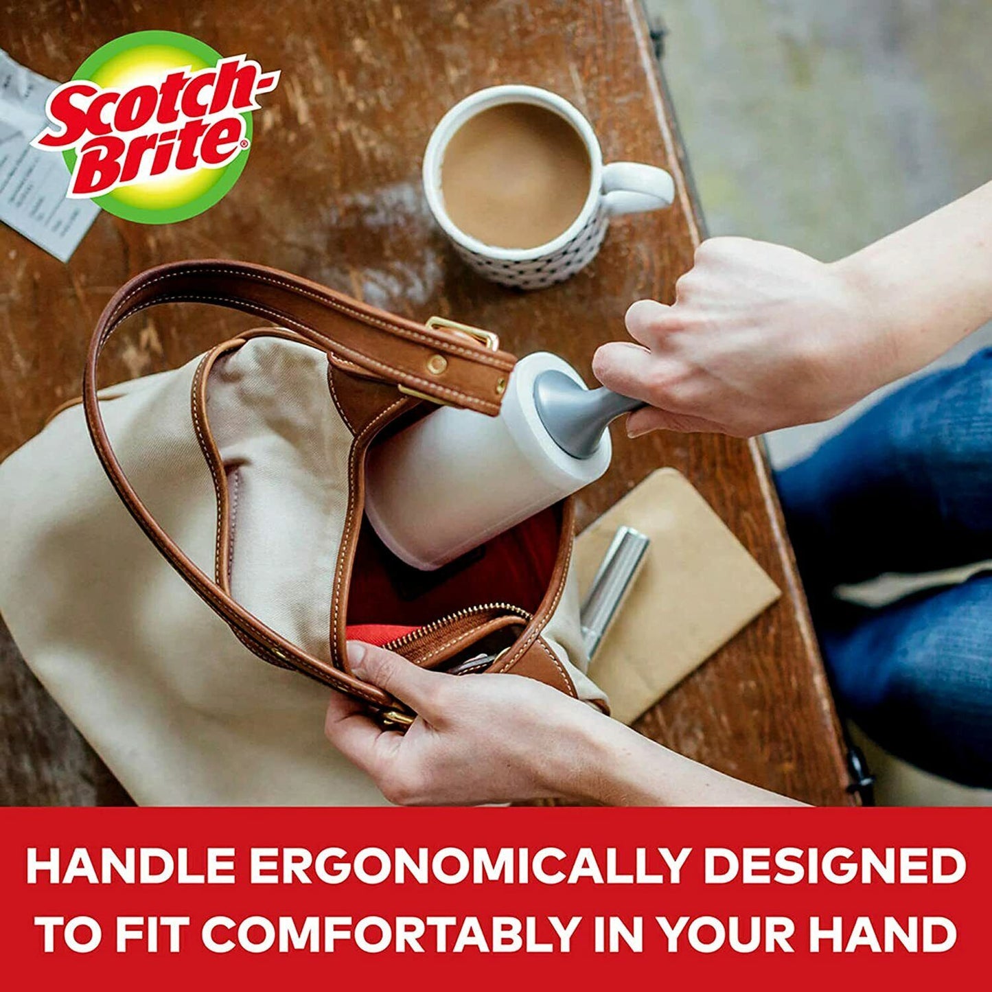 Scotch Brite 4 Rolls of 105 Lint Fluff Hair Removers Clothes Fabric Pets Rollers