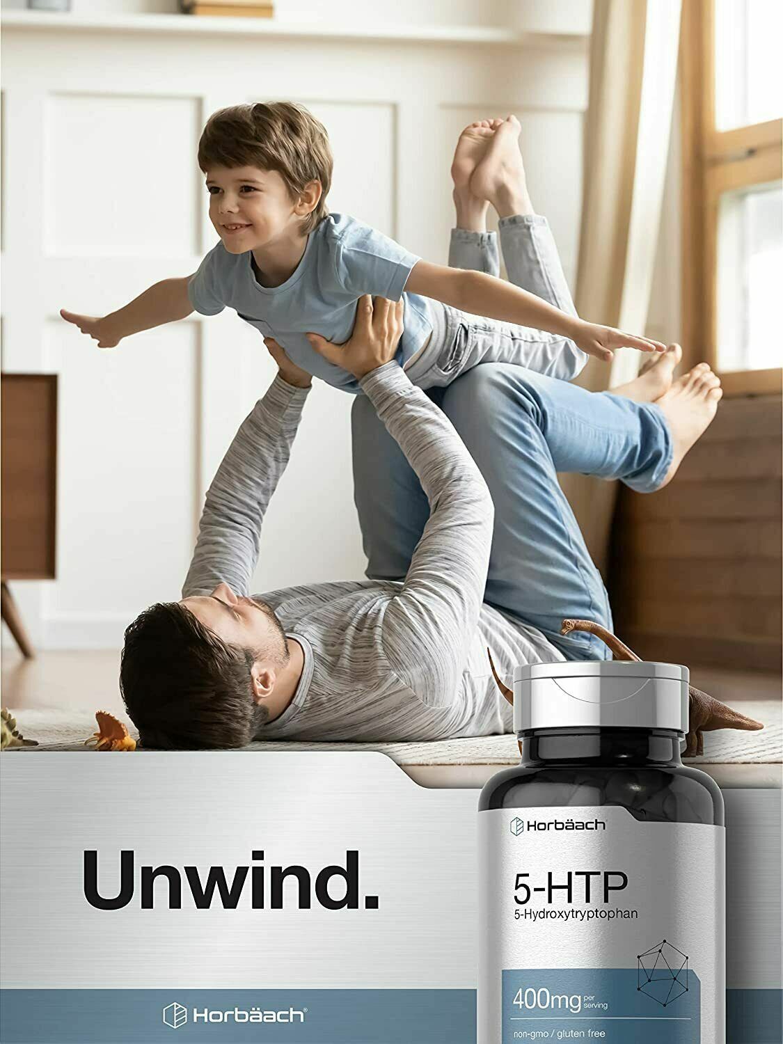 5-HTP 400mg Serve EXTRA STRENGTH Serotonin Sleep Stress Anxiety HORBAACH 120 Cap